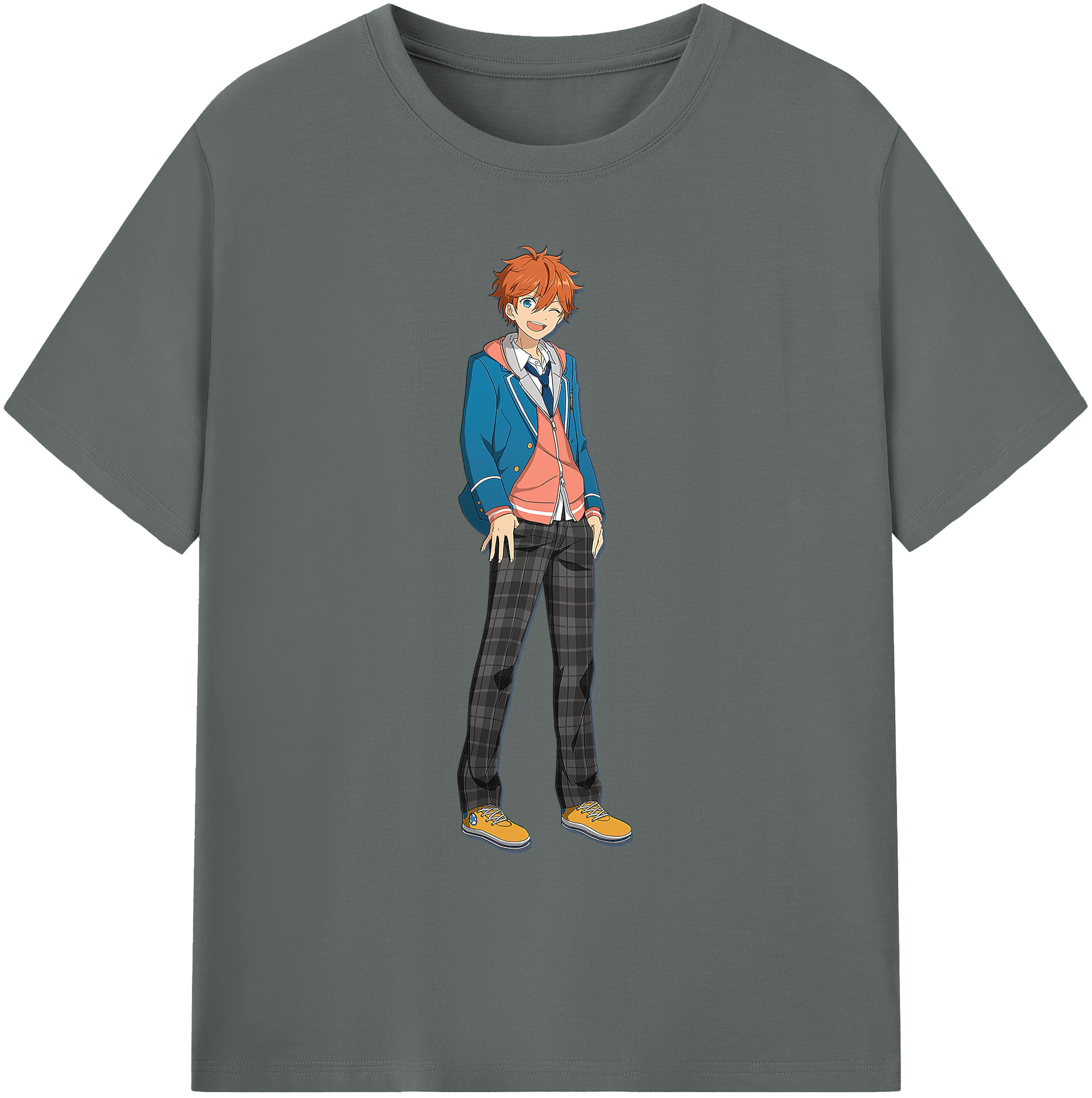 （画像用） あんさんぶるスターズ! Ensemble Stars 綿100％ メンズ半袖Tシャツ｜肌触りやわらか＆通気性